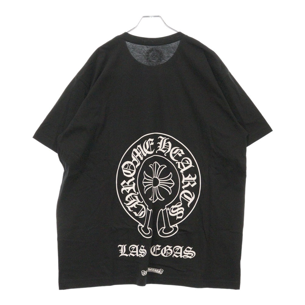 CHROME HEARTS(クロムハーツ) Las Vegas Horseshoe Tee ラスベガス限定 ホースシュープリント クルーネック 半袖Tシャツ カットソー ブラック