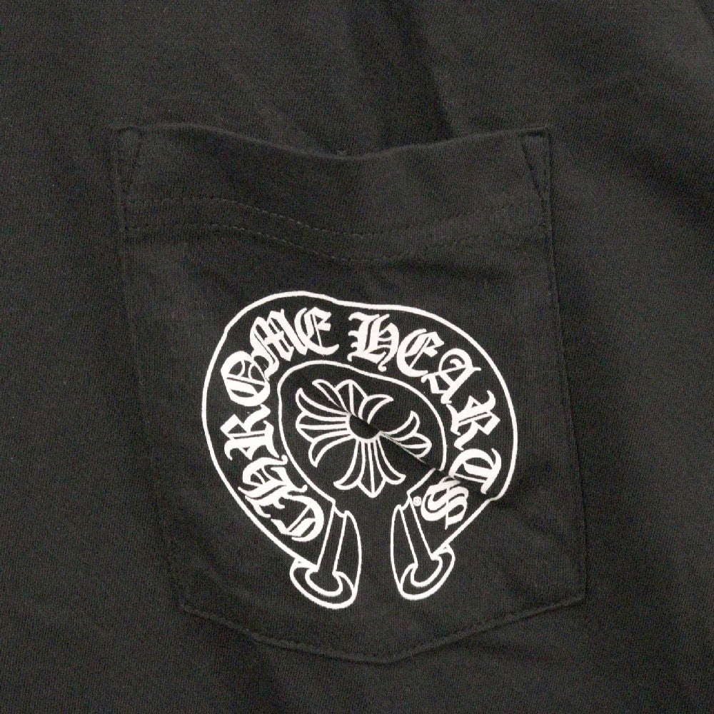CHROME HEARTS(クロムハーツ) Las Vegas Horseshoe Tee ラスベガス限定 ホースシュープリント クルーネック 半袖Tシャツ カットソー ブラック