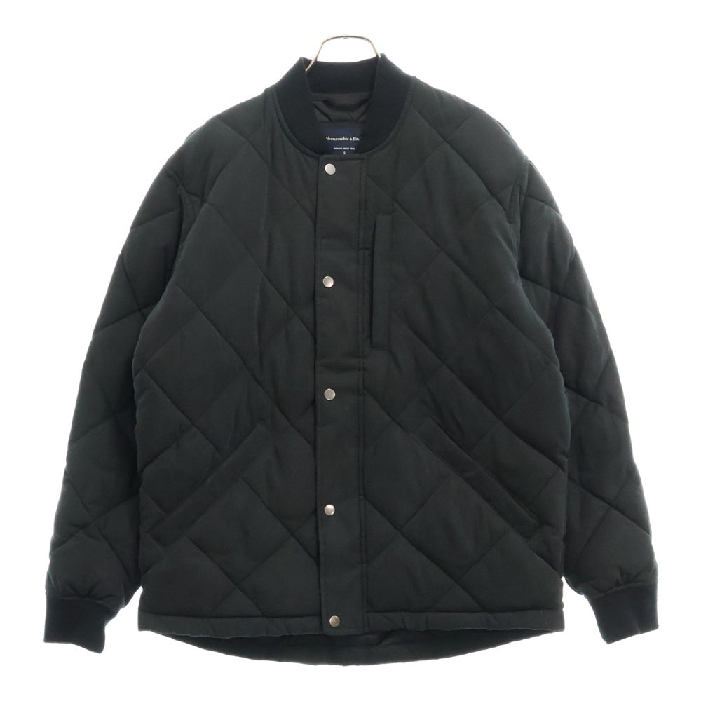 Abercrombie&Fitch(アバクロンビーアンドフィッチ) キルティング スナップボタンジャケット ブラック