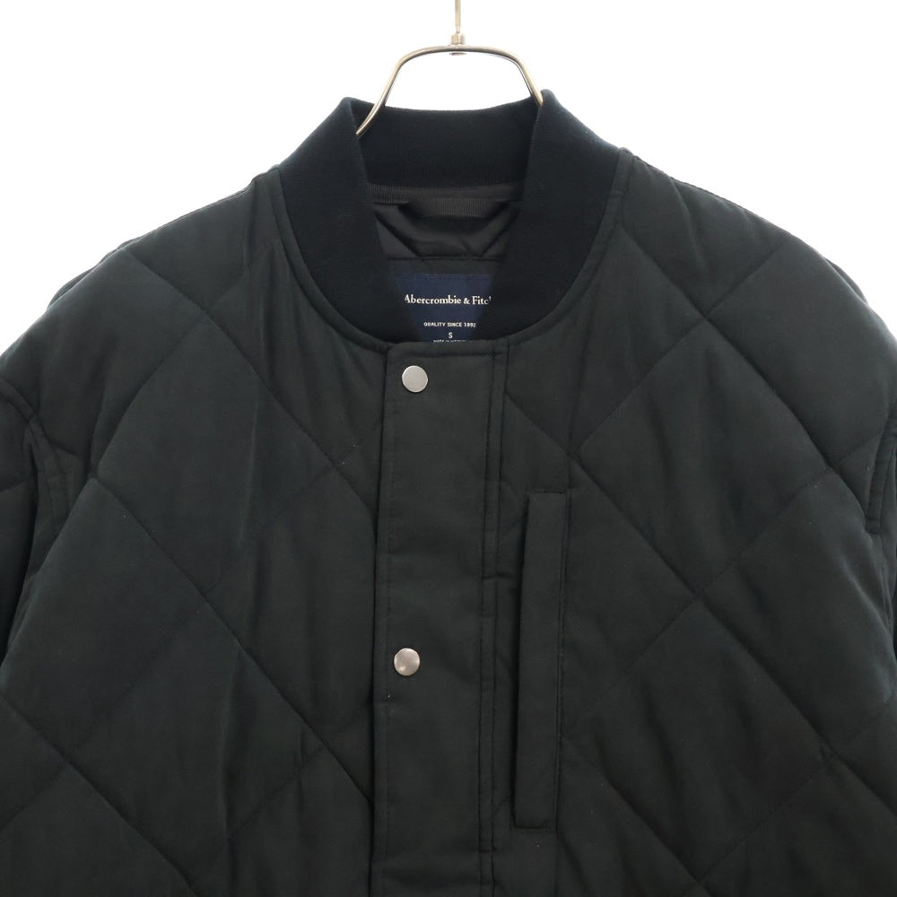 Abercrombie&Fitch(アバクロンビーアンドフィッチ) キルティング スナップボタンジャケット ブラック