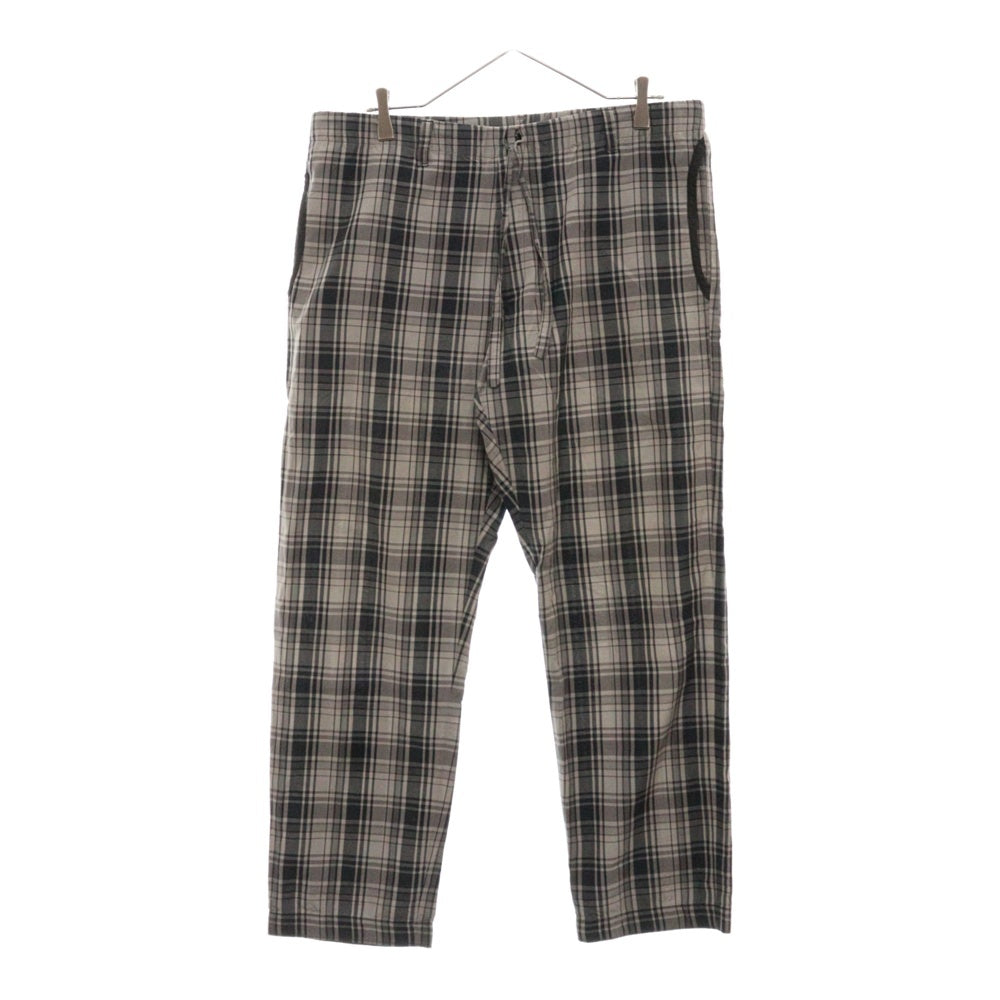 DRIES VAN NOTEN(ドリスヴァンノッテン) チェック柄 イージーパンツ グレー ドローストリング