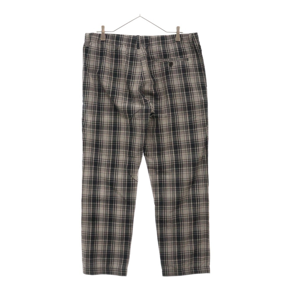 DRIES VAN NOTEN(ドリスヴァンノッテン) チェック柄 イージーパンツ グレー ドローストリング