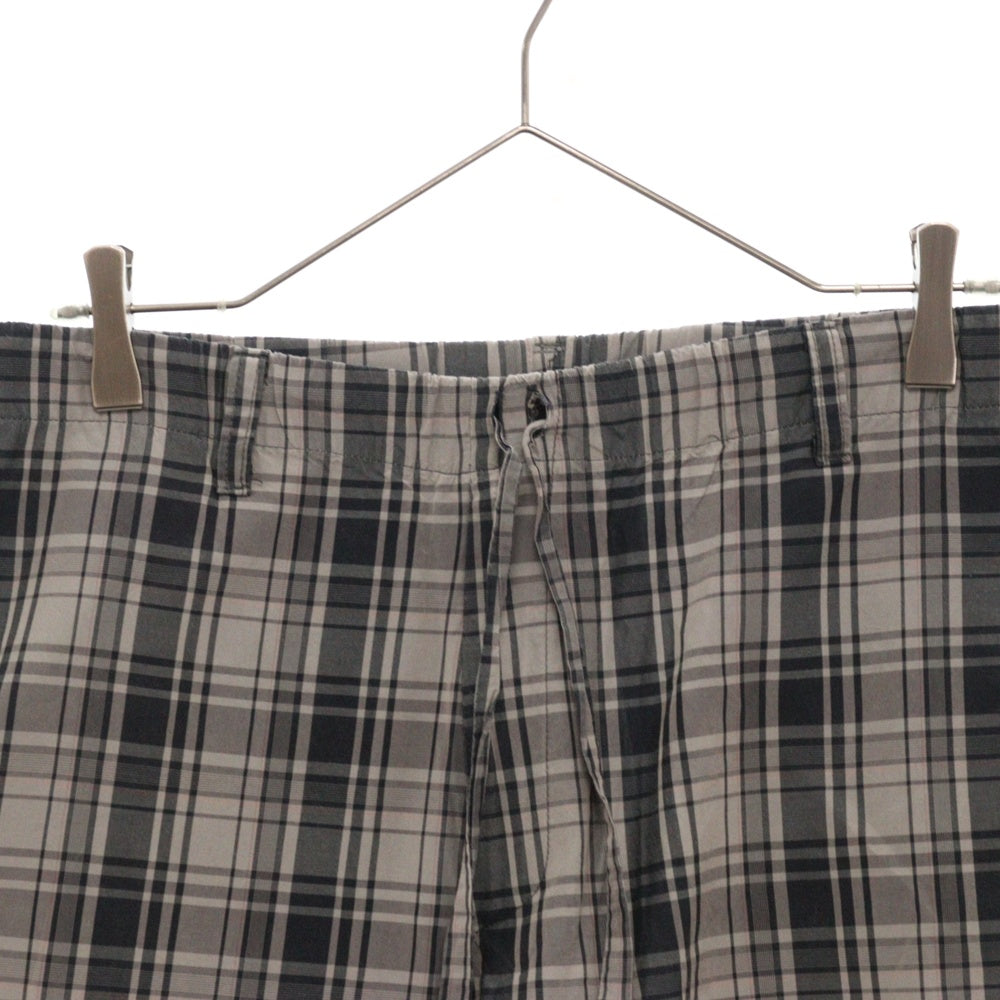 DRIES VAN NOTEN(ドリスヴァンノッテン) チェック柄 イージーパンツ グレー ドローストリング