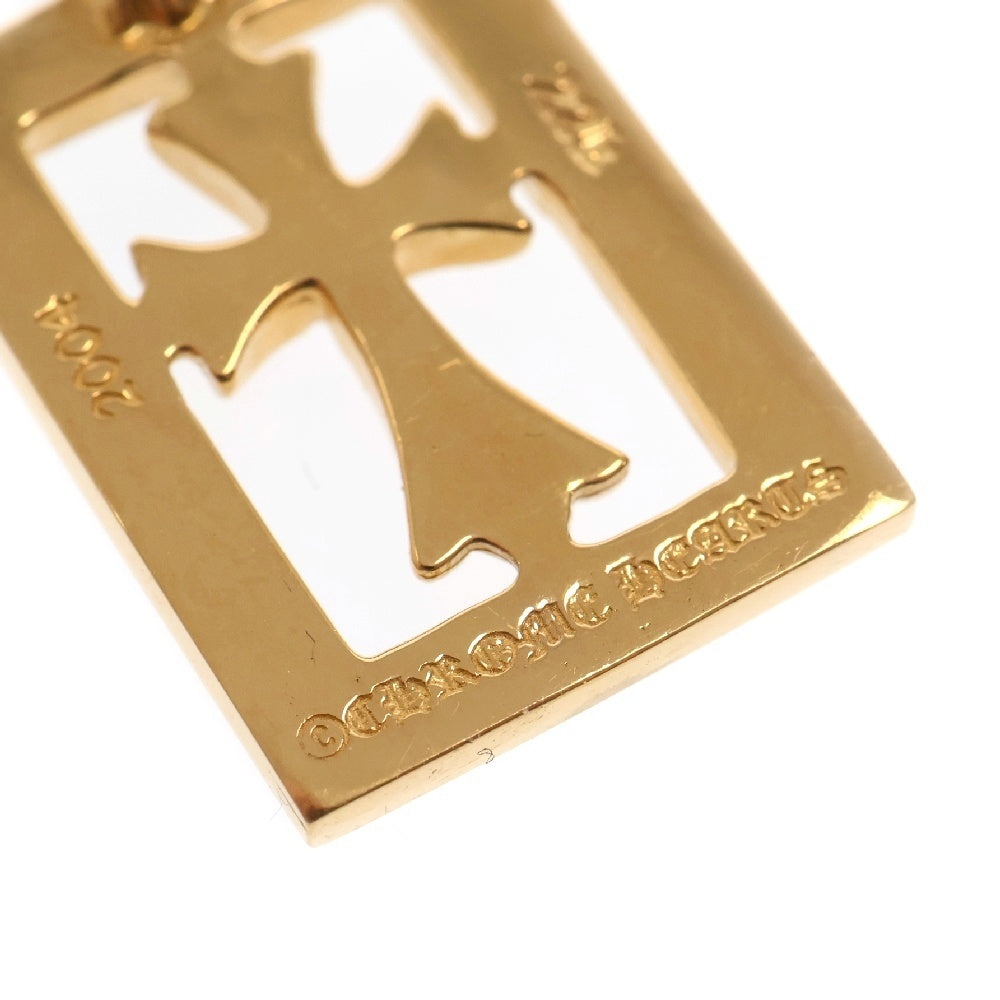 CHROME HEARTS(クロムハーツ) 22K FRMD OPN BBYFAT P/D 22K フレームドオープン ベイビーファット PAVEダイヤ ゴールドネックレストップ