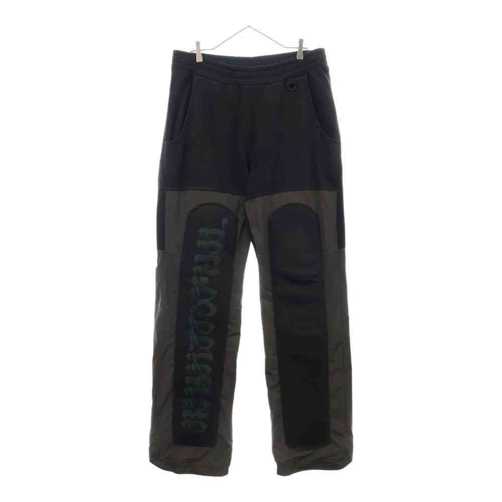 KUSIKOHC(クシコック) Lounge Pants KU2SMT02AP ラウンジスウェットパンツ ブラック 切り替えデザイン パッチ