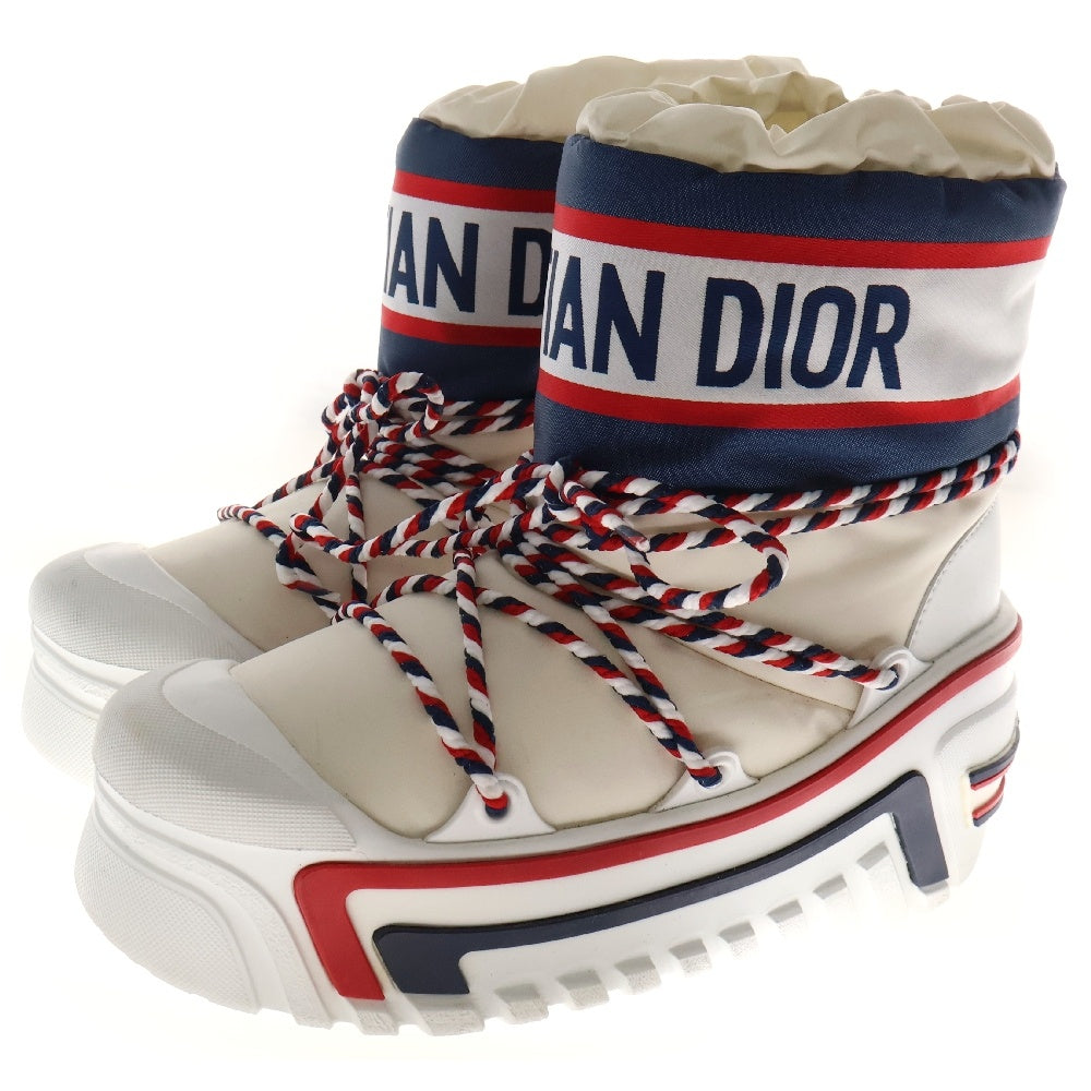 Christian Dior(クリスチャンディオール) ALPS ディオール アルプス ショート スノー ブーツ キャンバス レザー アイボリーCL0621 35-36