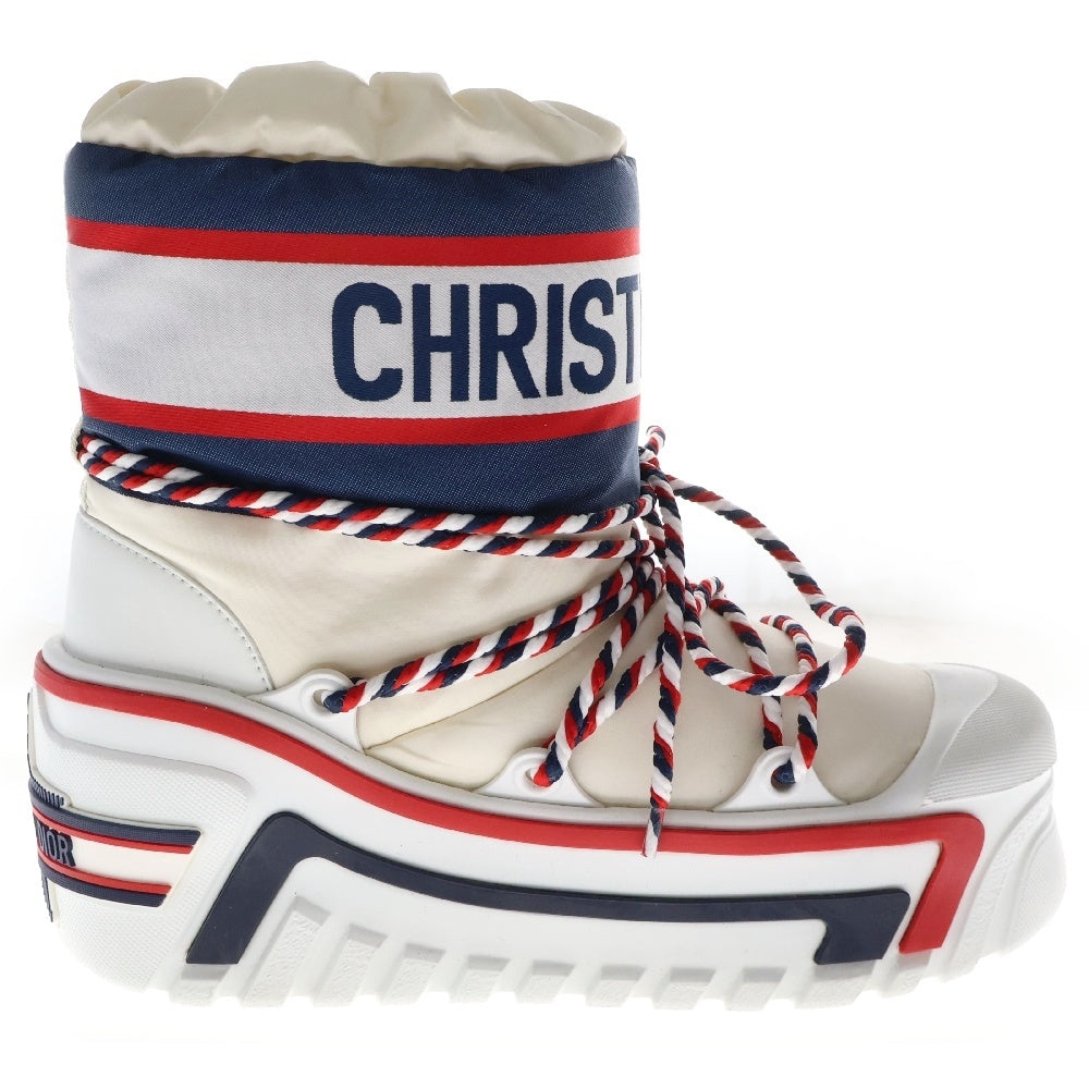 Christian Dior(クリスチャンディオール) ALPS ディオール アルプス ショート スノー ブーツ キャンバス レザー アイボリーCL0621 35-36