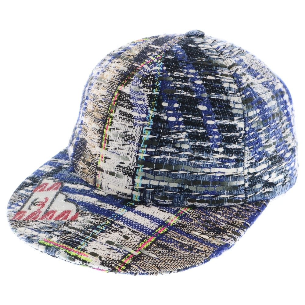 CHANEL(シャネル) 16S Blue Multi Tweed Baseball Cap ブルーツイード ベースボールキャップ ココマーク 帽子