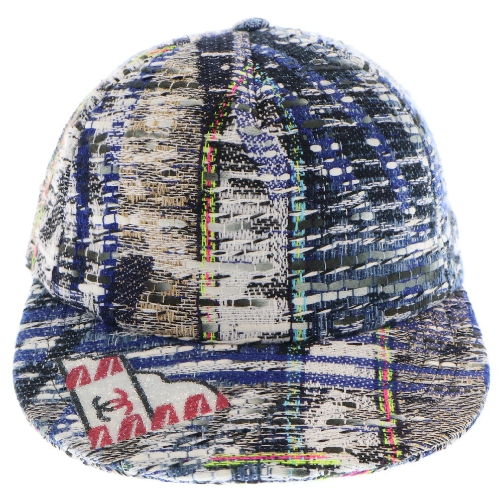 CHANEL(シャネル) 16S Blue Multi Tweed Baseball Cap ブルーツイード ベースボールキャップ ココマーク 帽子
