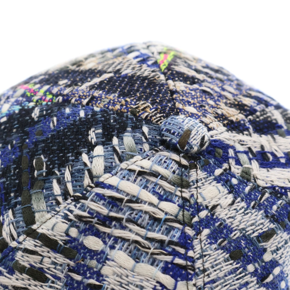CHANEL(シャネル) 16S Blue Multi Tweed Baseball Cap ブルーツイード ベースボールキャップ ココマーク 帽子