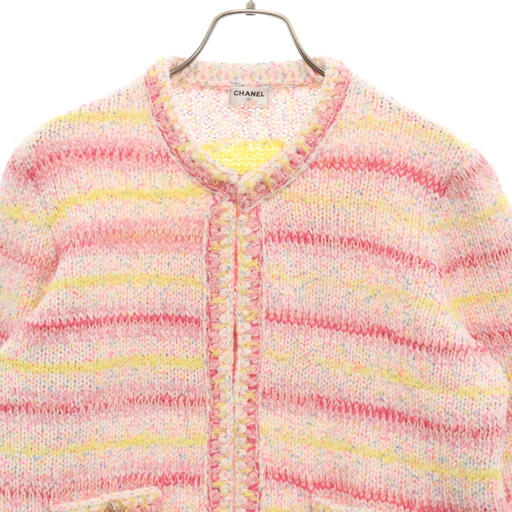 CHANEL(シャネル) P76603 ハートデザイン レディースクロップド マルチカラー カーディガン レディース