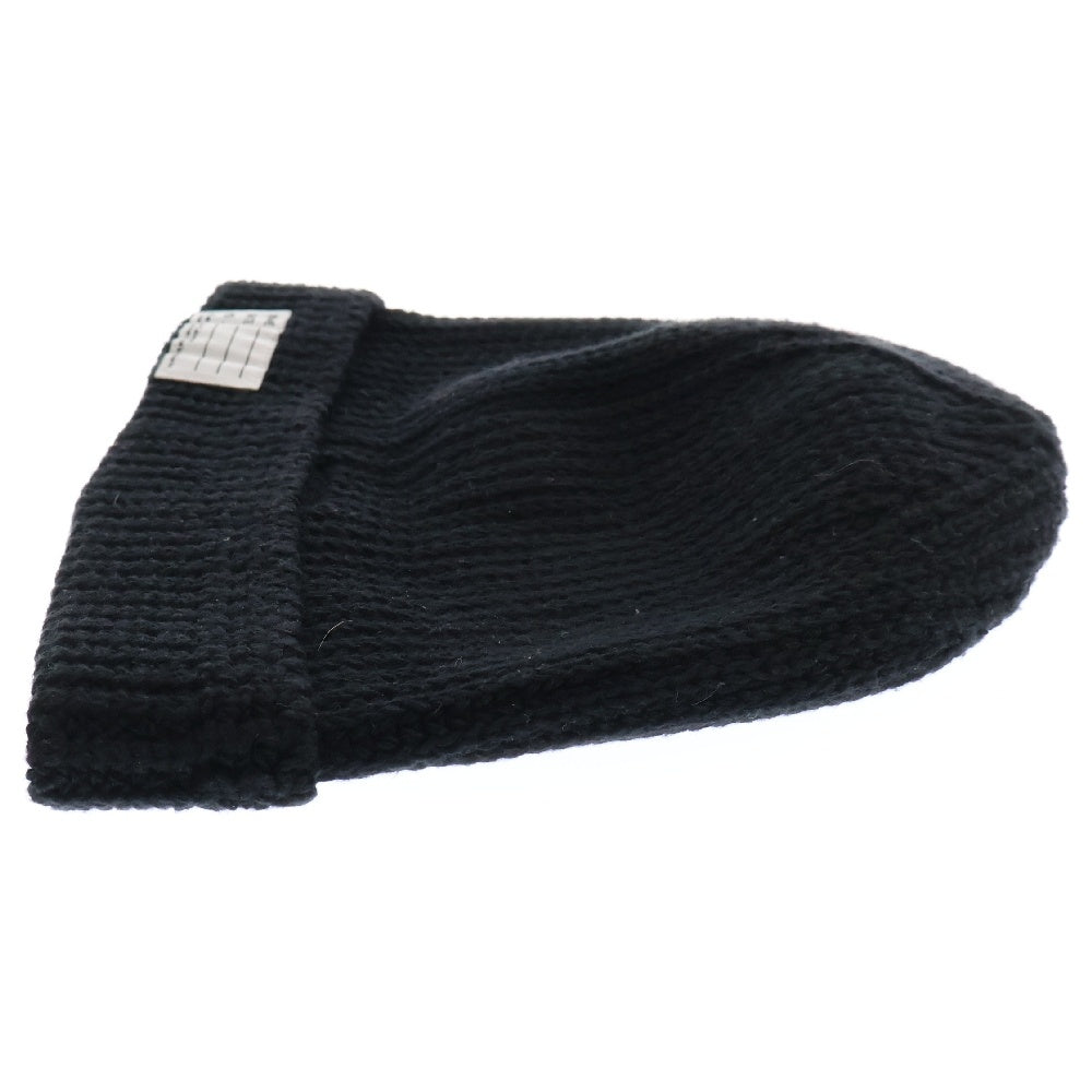 VISVIM(ヴィスヴィム) CABLE KNIT CAP COTTON LINEN 0119103003035 ケーブルニット キャップ ニット帽 ビーニー ブラック