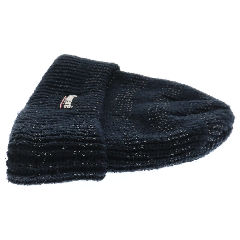 SUPREME(シュプリーム) 14AW Reflective Stripe Beanie リフレクティブ ストライプビーニー ブラック ニット帽