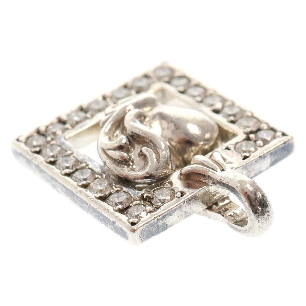CHROME HEARTS(クロムハーツ) FRAMED HEART フレームドオープンハート PAVEダイヤ チャーム ペンダントトップ シルバー