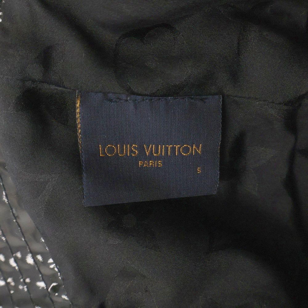 LOUIS VUITTON(ルイヴィトン) モノグラムフラワー ボブ レイニー デイ エナメル バケットハット 帽子 ブラック M77020