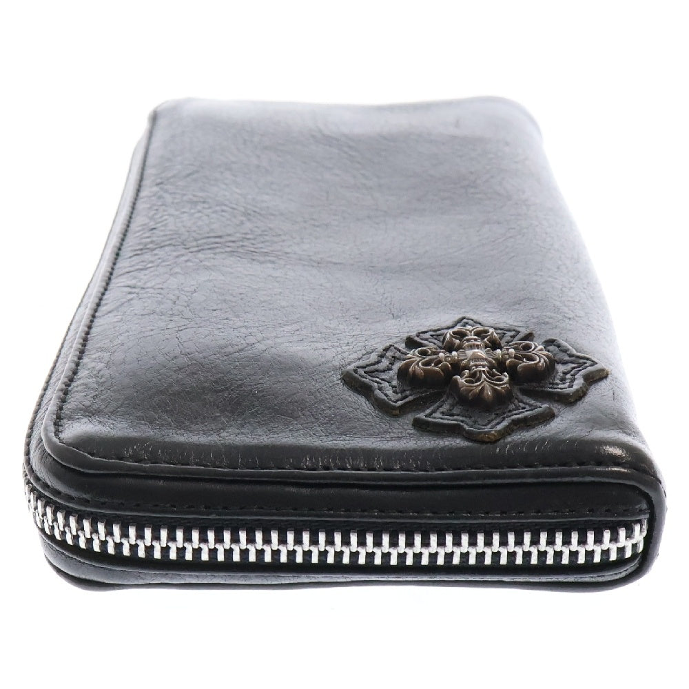 CHROME HEARTS(クロムハーツ) REC F ZIP #2 フィリグリープラス ラウンドジップ レザーロングウォレット 長財布 ブラック