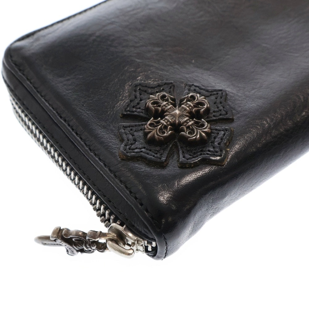 CHROME HEARTS(クロムハーツ) REC F ZIP #2 フィリグリープラス ラウンドジップ レザーロングウォレット 長財布 ブラック