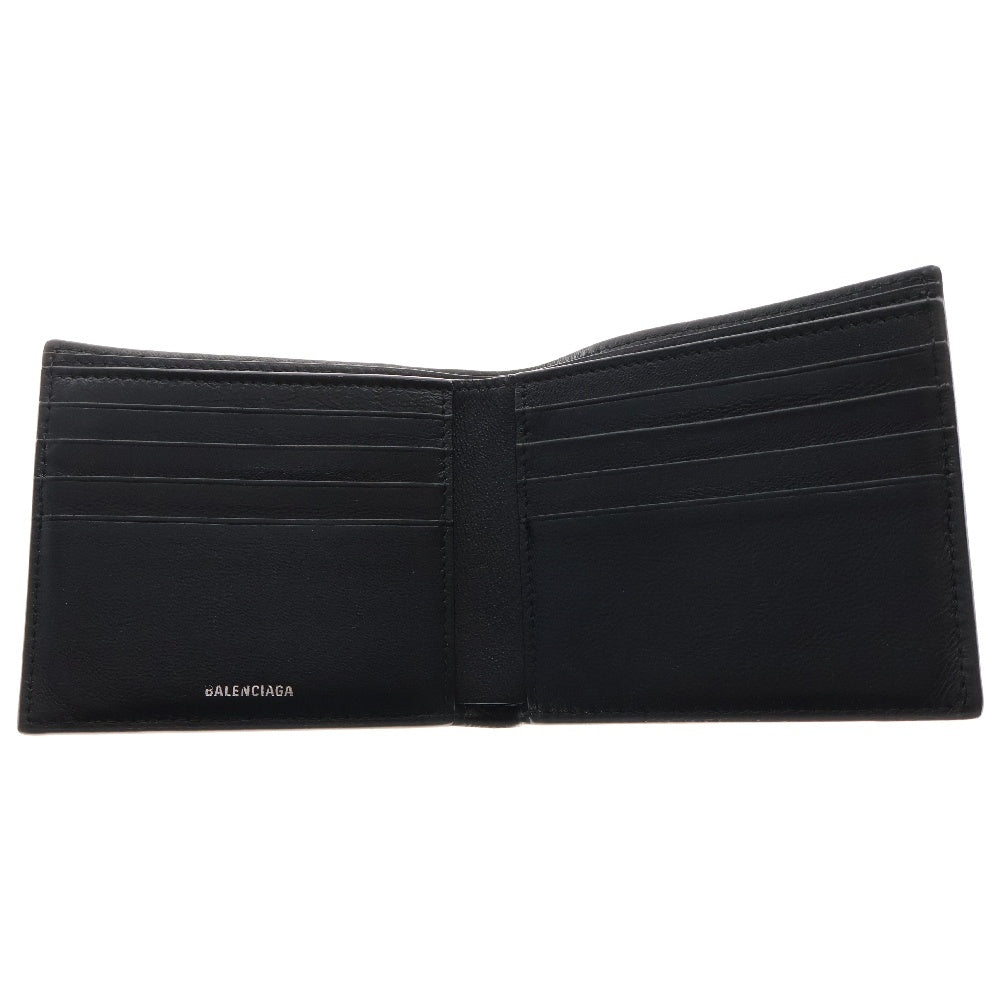 BALENCIAGA(バレンシアガ) SQUARE FOLDED WALLET 763392 スクエアフォールド 二つ折り財布 ブラック
