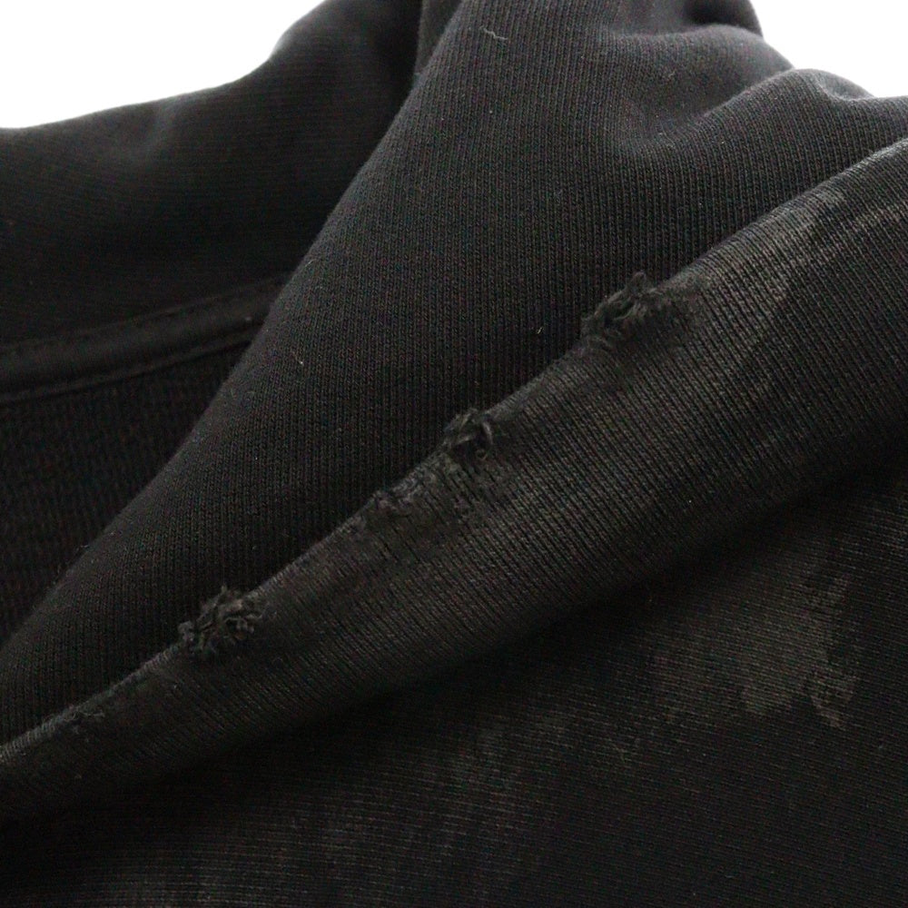 BALENCIAGA(バレンシアガ) キャンペーンロゴ ダメージ加工 ジップアップフーディーパーカー ブラック 720424 TNVK5