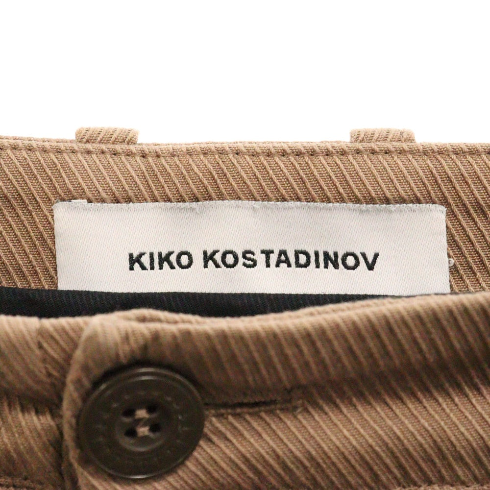 KIKO KOSTADINOV(キココスタディノフ) Itten Darted Trouser 00122022 イッテン ダーティド トラウザー サイドラインパンツ ベージュ
