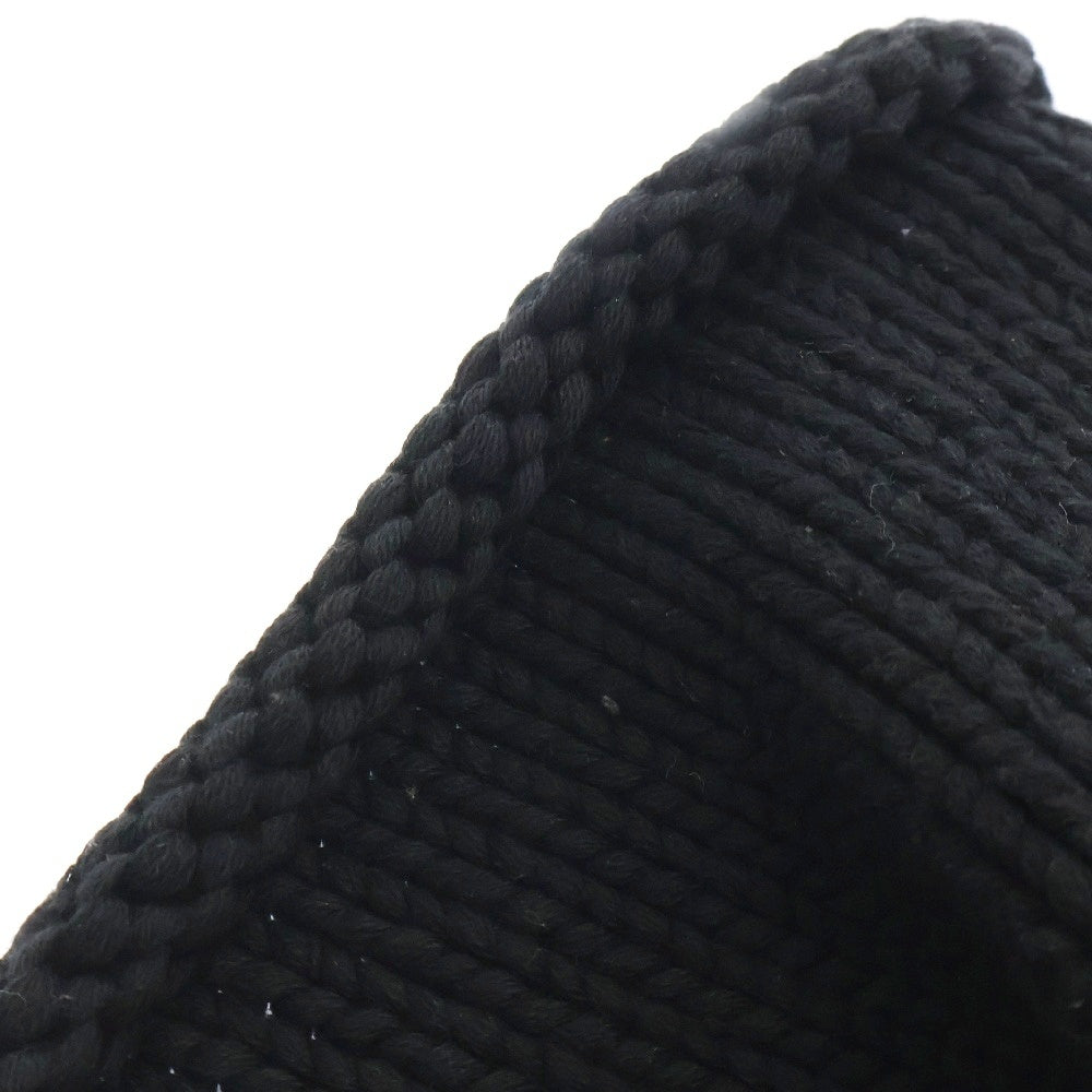 CHROME HEARTS(クロムハーツ) BS FLARE BEANIE BSフレア ビーニー レザーパッチ BSフレアボタン ニットキャップ ブラック/シルバー