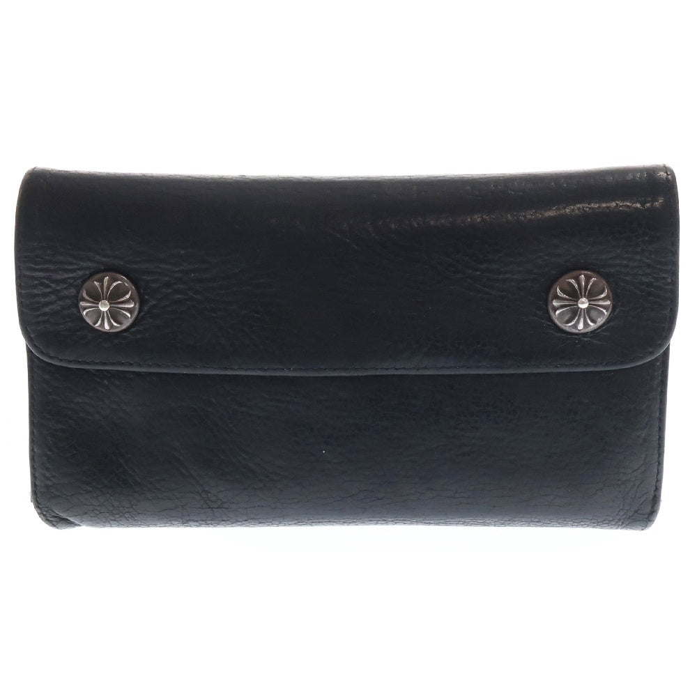 CHROME HEARTS(クロムハーツ) WAVE ウェーブ レザーウォレット 財布 ブラック BCA374