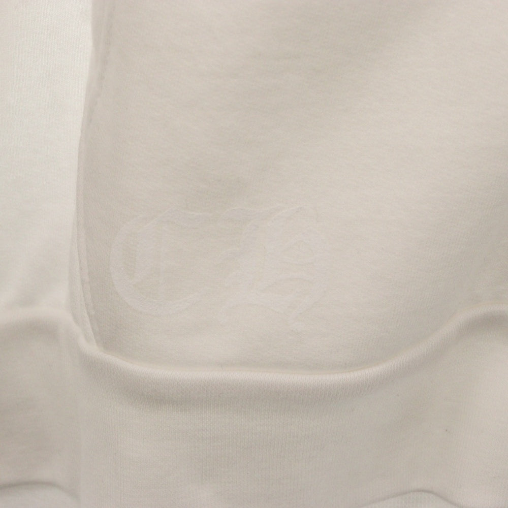 CHROME HEARTS(クロムハーツ) Zip Up Hoodie バックスクロール 袖ロゴプリント ジップアップフーディー パーカー ホワイト