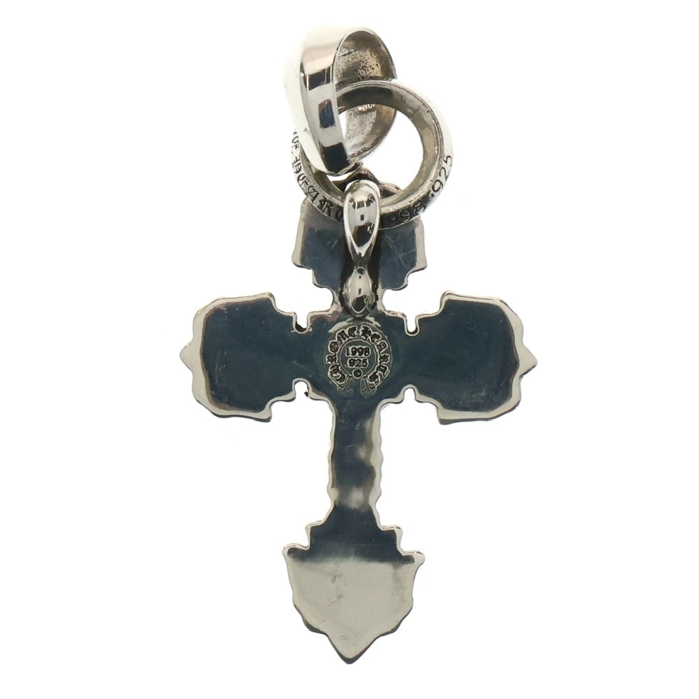 CHROME HEARTS(クロムハーツ) FILIG CROSS-XSM W BALE P/D フィリグリークロスXSベイル Wベイル パヴェダイヤ シルバーネックレストップ シルバー