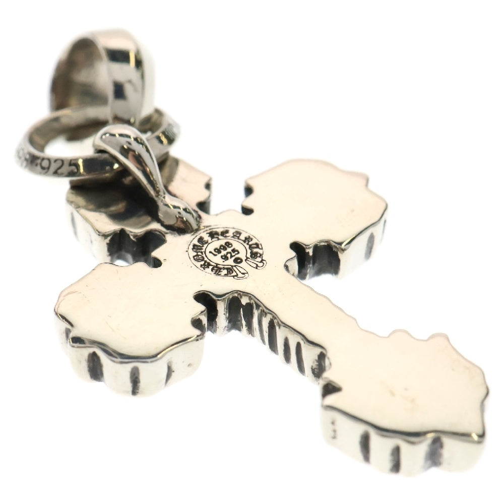 CHROME HEARTS(クロムハーツ) FILIG CROSS-XSM W BALE P/D フィリグリークロスXSベイル Wベイル パヴェダイヤ シルバーネックレストップ シルバー