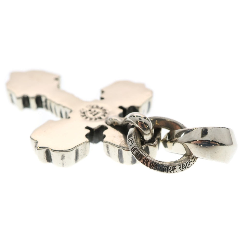 CHROME HEARTS(クロムハーツ) FILIG CROSS-XSM W BALE P/D フィリグリークロスXSベイル Wベイル パヴェダイヤ シルバーネックレストップ シルバー