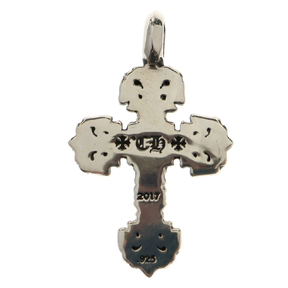CHROME HEARTS(クロムハーツ) CHARM FILIGREE TINY P DMND タイニーフィリグリー PAVEダイヤ シルバーネックレストップ シルバー