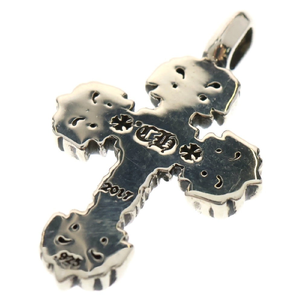 CHROME HEARTS(クロムハーツ) CHARM FILIGREE TINY P DMND タイニーフィリグリー PAVEダイヤ シルバーネックレストップ シルバー