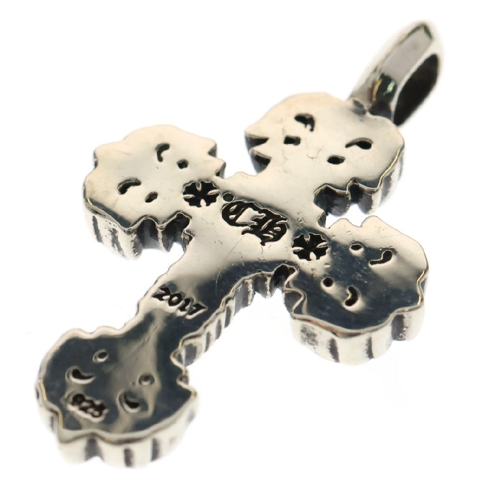 CHROME HEARTS(クロムハーツ) CHARM FILIGREE TINY P DMND タイニーフィリグリー PAVEダイヤ シルバーネックレストップ シルバー