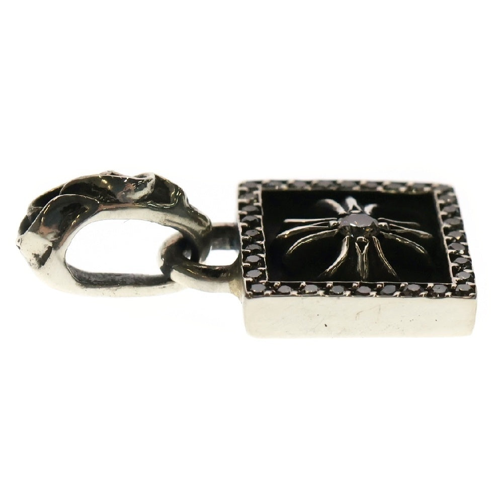 CHROME HEARTS(クロムハーツ) FRAMED CH PLUS P D フレームドCHプラス PAVEダイヤ チャーム ペンダントトップ シルバー