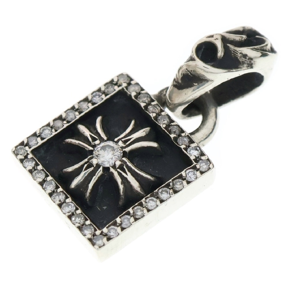 CHROME HEARTS(クロムハーツ) FRAMED CH PLUS P D フレームドCHプラス PAVEダイヤ チャーム ペンダントトップ シルバー