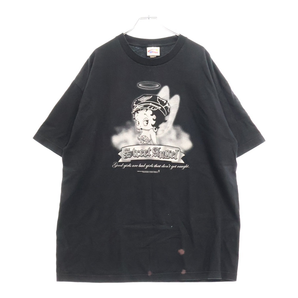 VINTAGE(ヴィンテージ) 90S Adult Betty Boop Street Angel Tee アダルト ベティブープ ストリートエンジェル 半袖Tシャツ カットソー ブラック