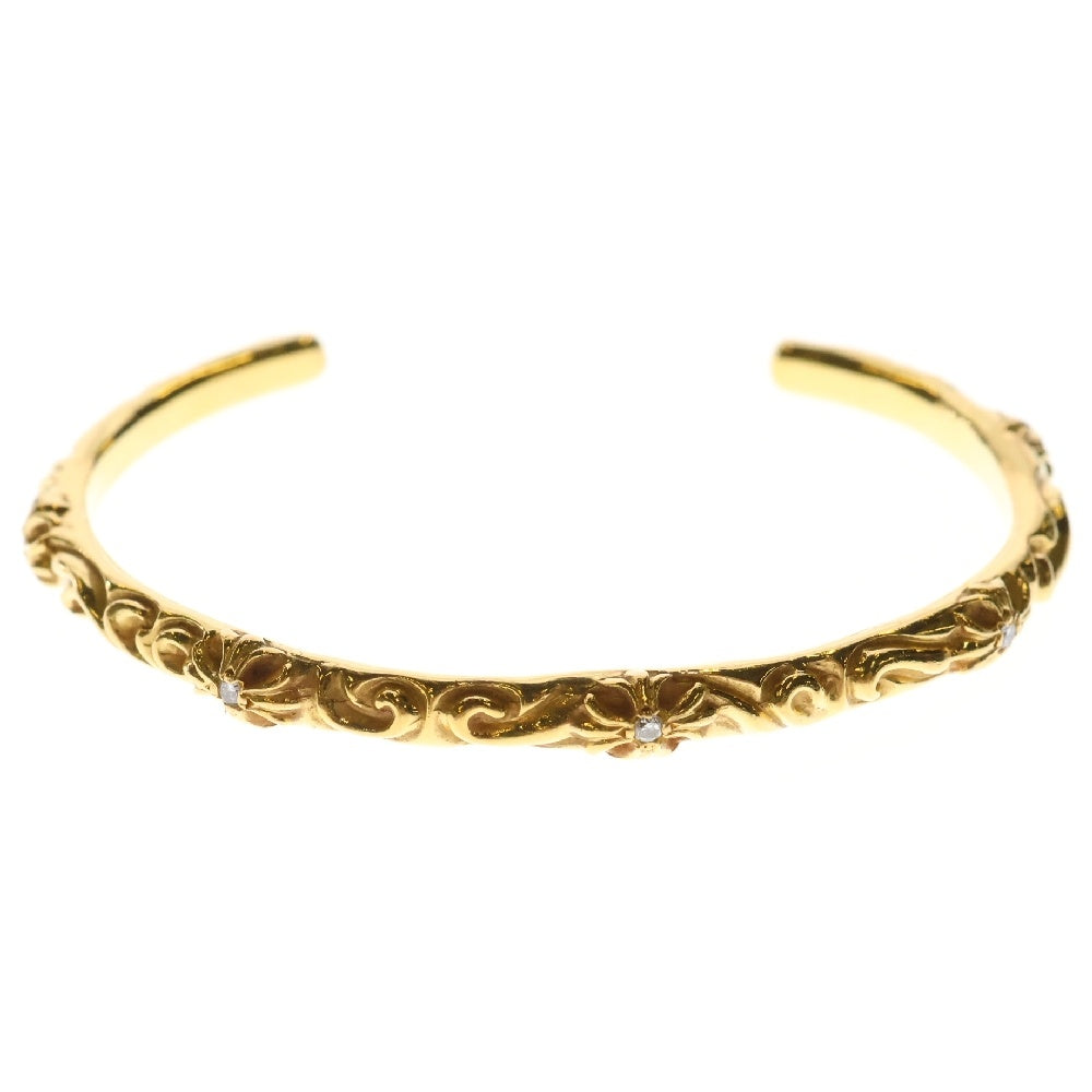 CHROME HEARTS(クロムハーツ) 22K BANGLE SBT A DIA 22K SBTバンド アフターダイヤ バングル ゴールド