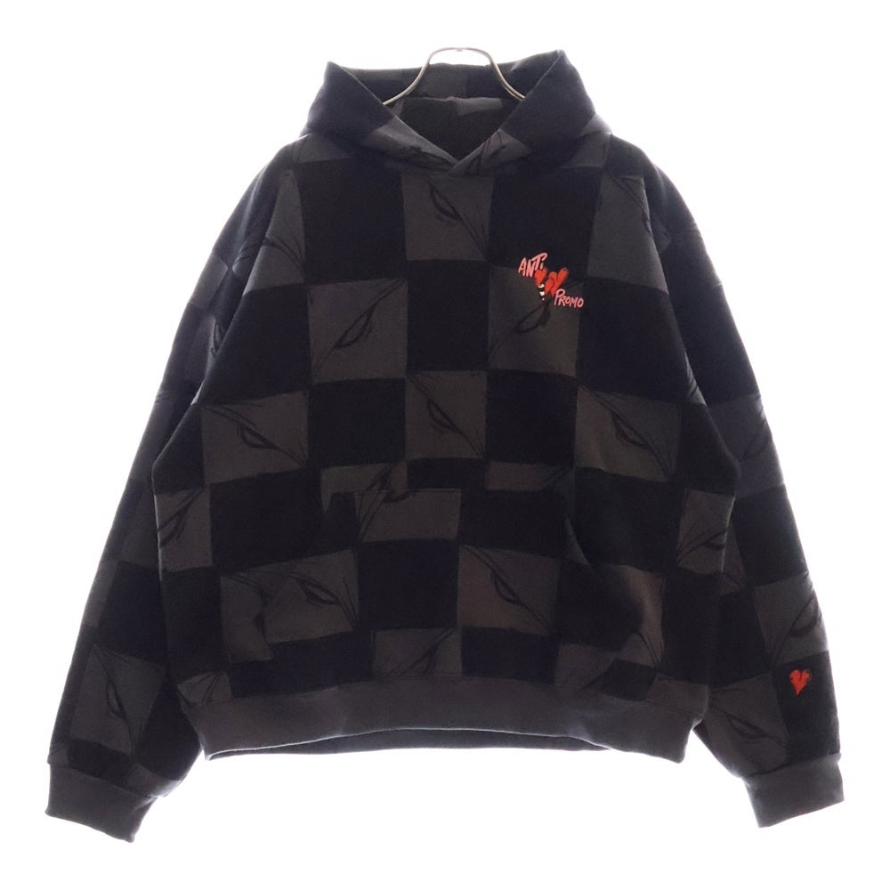 ANTI PROMO(アンチプロモ) EYES HOODIE MATTY BOYプリントプルオーバーフーディ パーカー ブラック