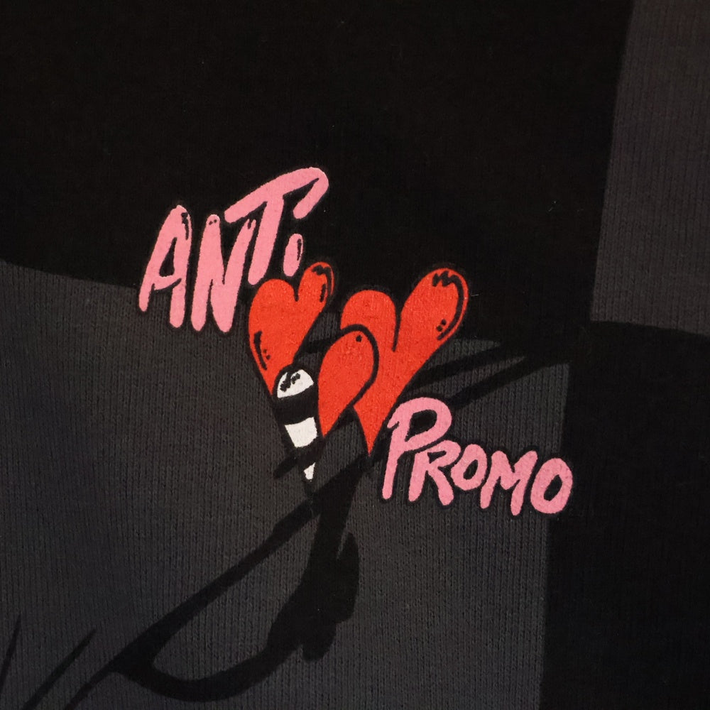 ANTI PROMO(アンチプロモ) EYES HOODIE MATTY BOYプリントプルオーバーフーディ パーカー ブラック