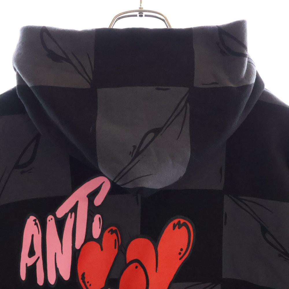 ANTI PROMO(アンチプロモ) EYES HOODIE MATTY BOYプリントプルオーバーフーディ パーカー ブラック