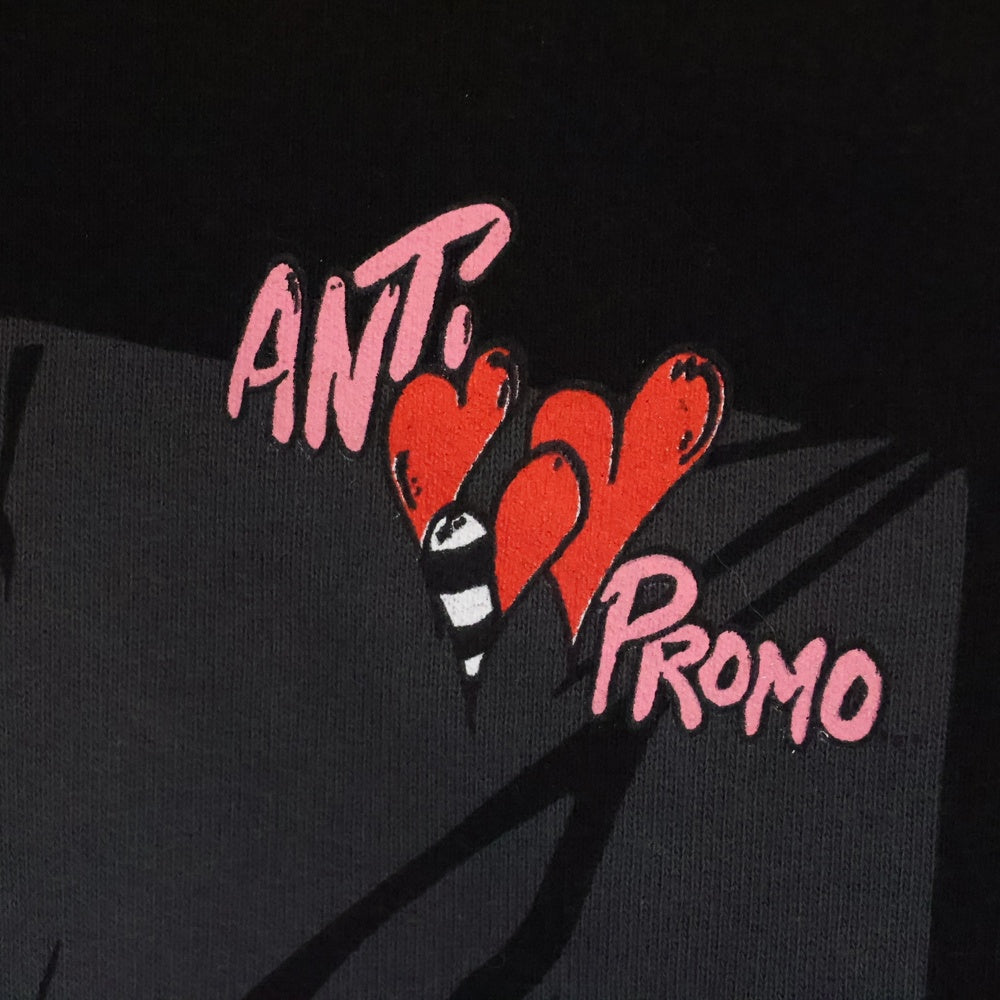 ANTI PROMO(アンチプロモ) EYES HOODIE MATTY BOYプリントプルオーバーフーディ パーカー ブラック