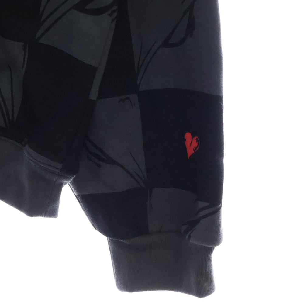 ANTI PROMO(アンチプロモ) EYES HOODIE MATTY BOYプリントプルオーバーフーディ パーカー ブラック