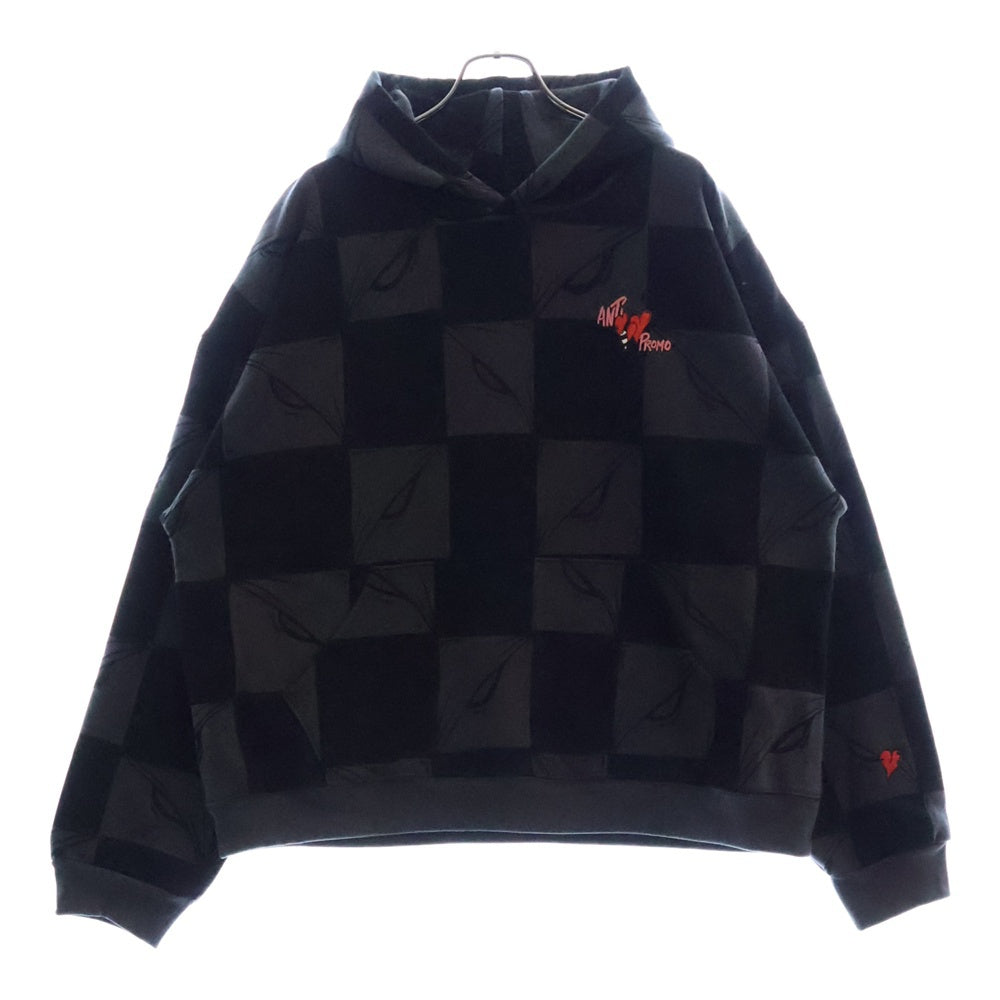 ANTI PROMO(アンチプロモ) EYES HOODIE MATTY BOYプリントプルオーバーフーディ パーカー ブラック