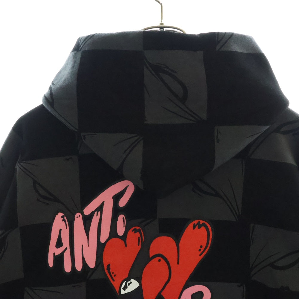 ANTI PROMO(アンチプロモ) EYES HOODIE MATTY BOYプリントプルオーバーフーディ パーカー ブラック