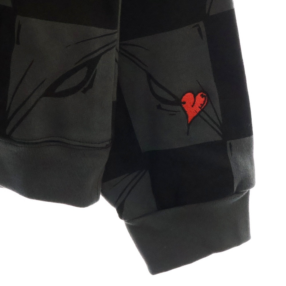 ANTI PROMO(アンチプロモ) EYES HOODIE MATTY BOYプリントプルオーバーフーディ パーカー ブラック