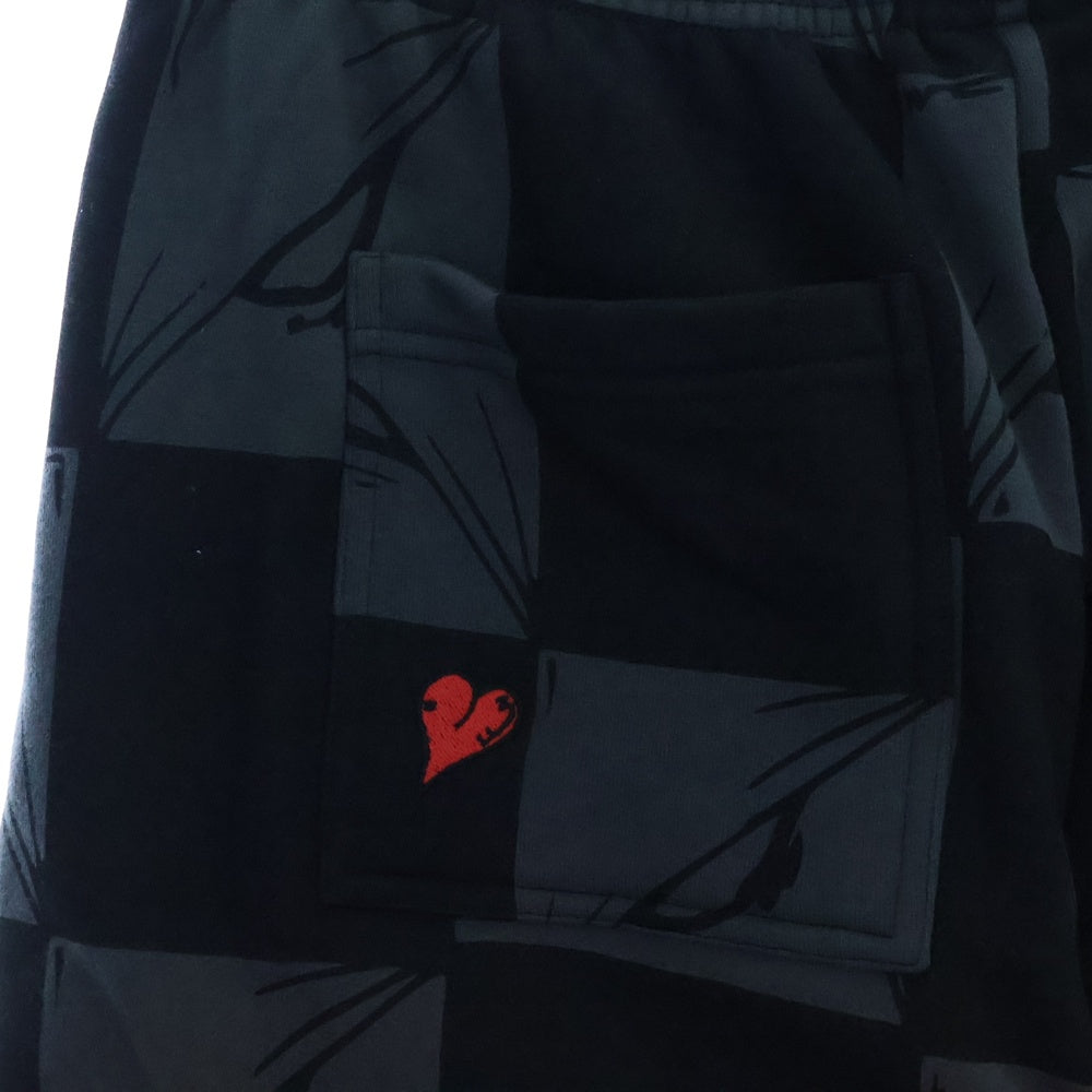 ANTI PROMO(アンチプロモ) 99EYES SWATPANTS MATTY BOY プリントスウェットロングパンツ ブラック