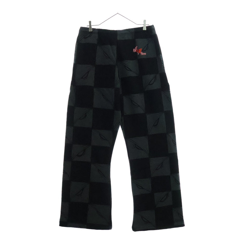 ANTI PROMO(アンチプロモ) 99EYES SWATPANTS MATTY BOY プリントスウェットロングパンツ ブラック