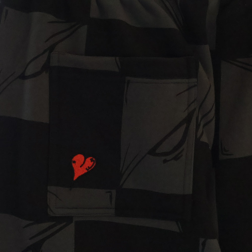 ANTI PROMO(アンチプロモ) 99EYES SWATPANTS MATTY BOY プリントスウェットロングパンツ ブラック