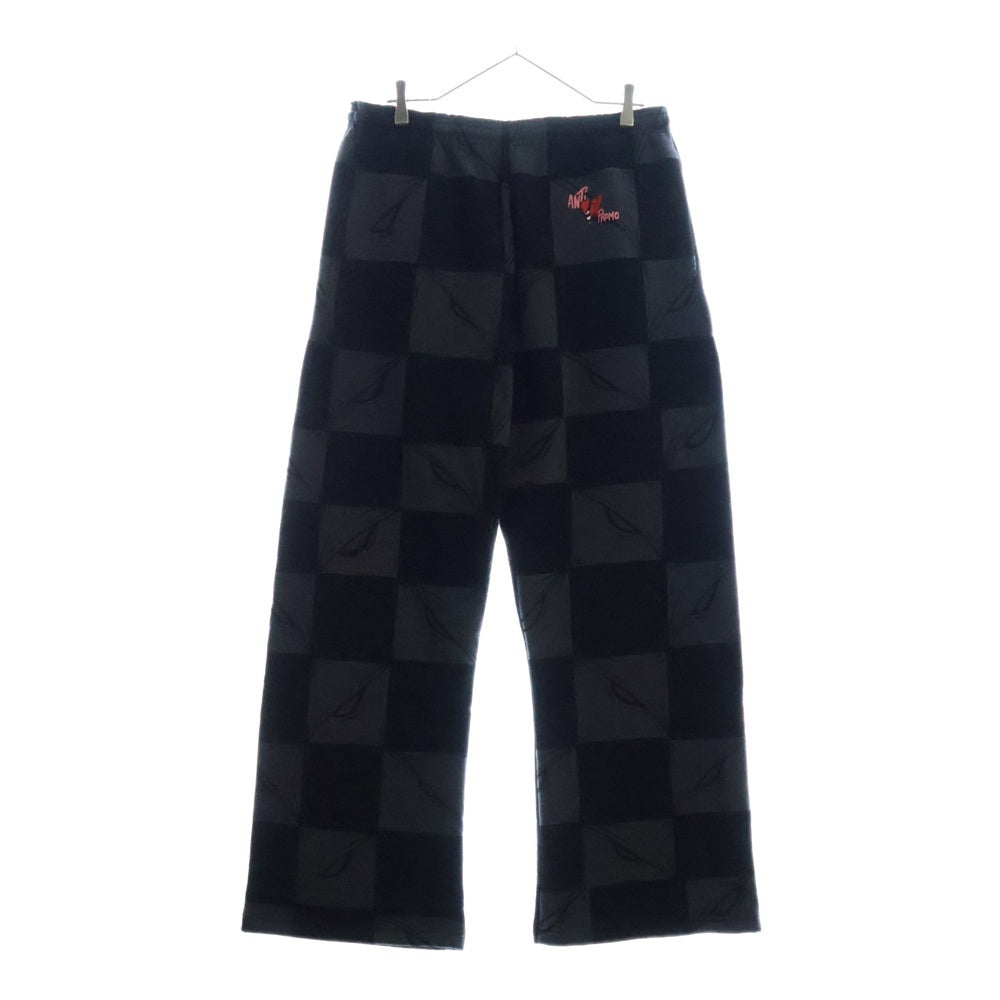 ANTI PROMO(アンチプロモ) 99EYES SWATPANTS MATTY BOY プリントスウェットロングパンツ ブラック