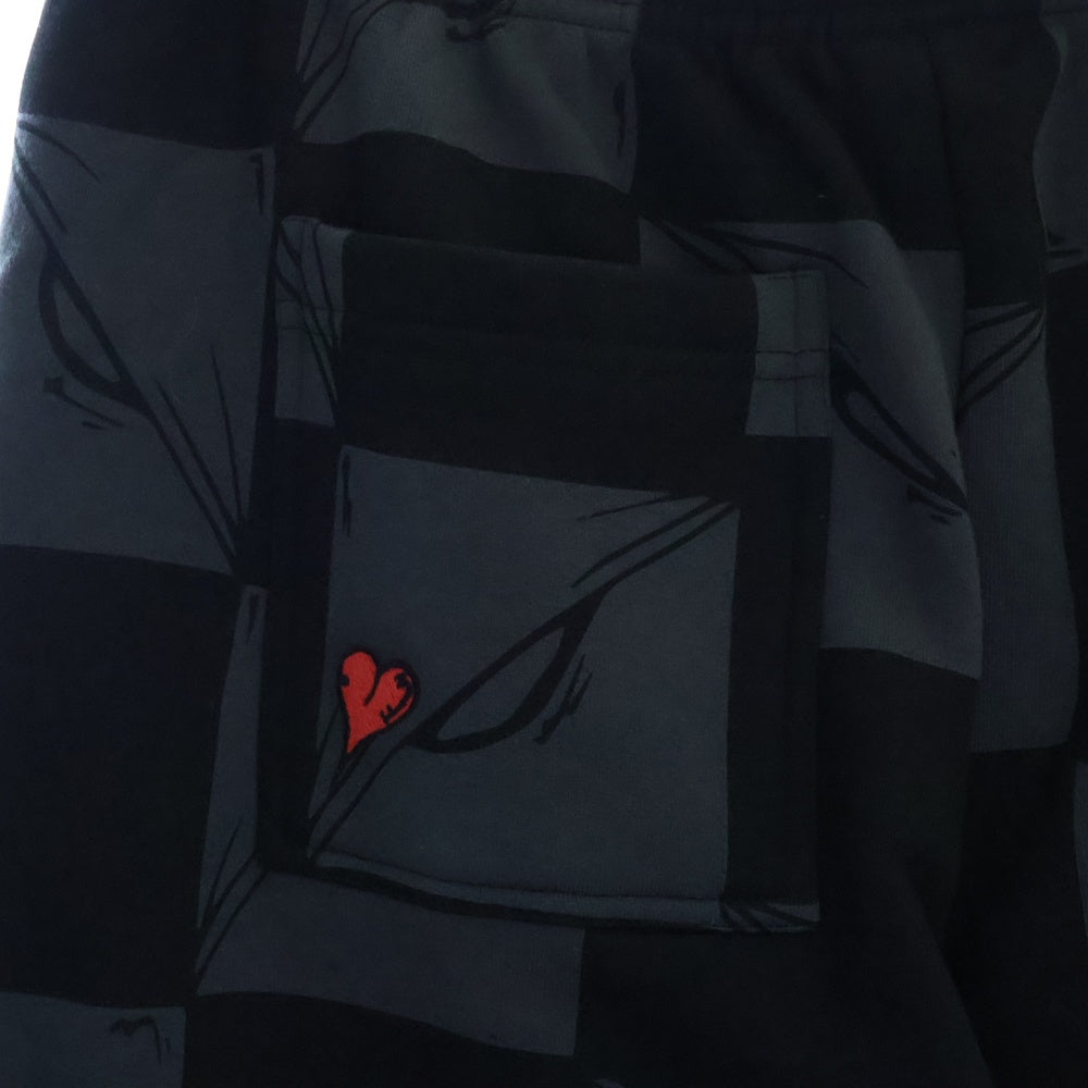 ANTI PROMO(アンチプロモ) 99EYES SWATPANTS MATTY BOY プリントスウェットロングパンツ ブラック